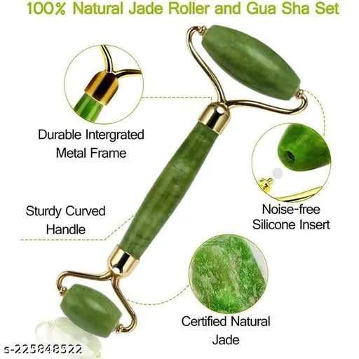 Combo Pack Marble Jade Roller With Stone Marble | Ice Roller Facial Massage | Derma Roller