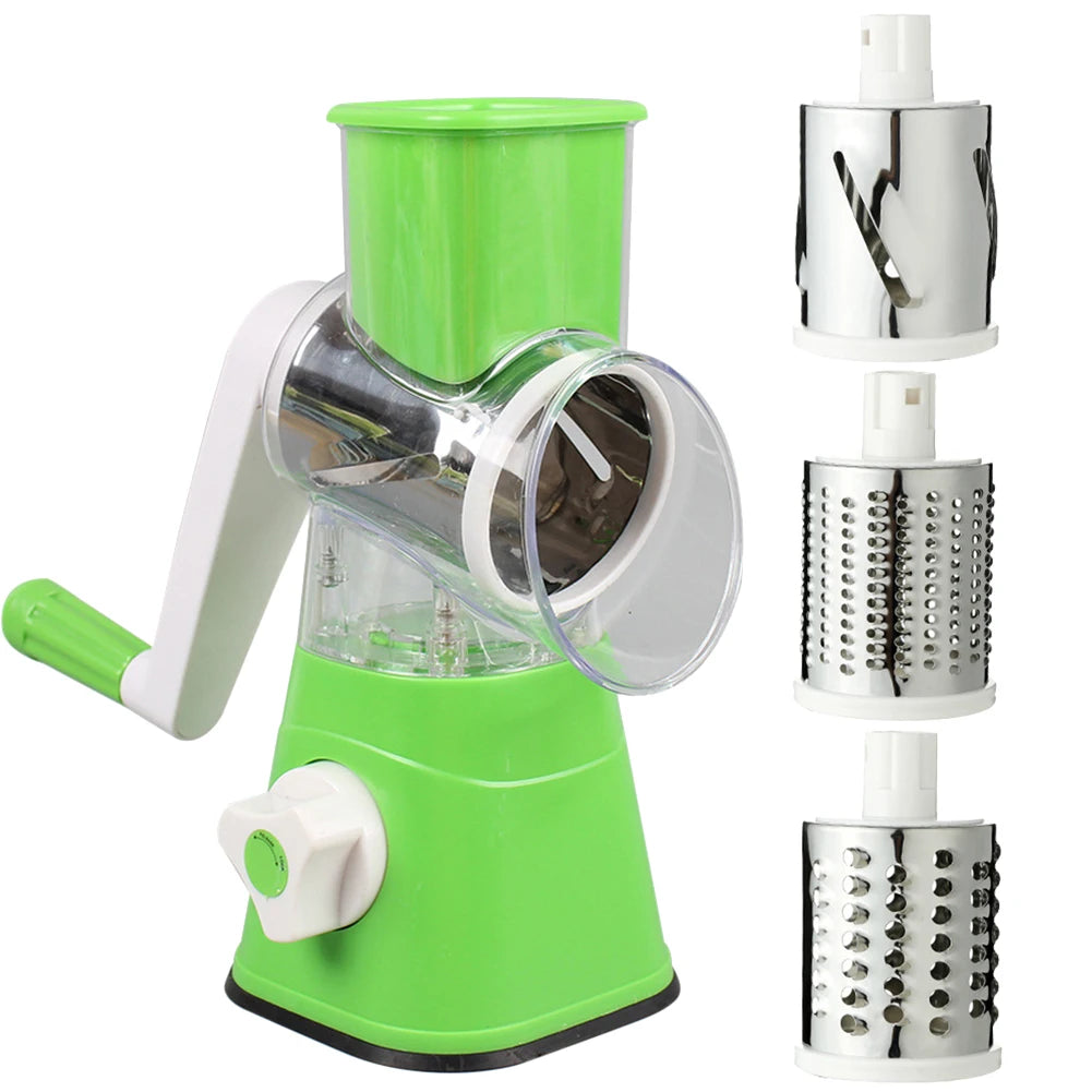 Tabletop Drum Grater | Manual Vegetable Cutter Slicer & Grater