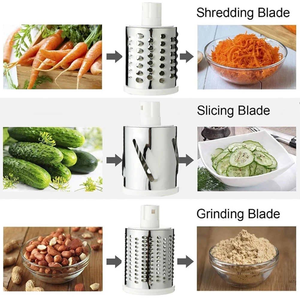 Tabletop Drum Grater | Manual Vegetable Cutter Slicer & Grater