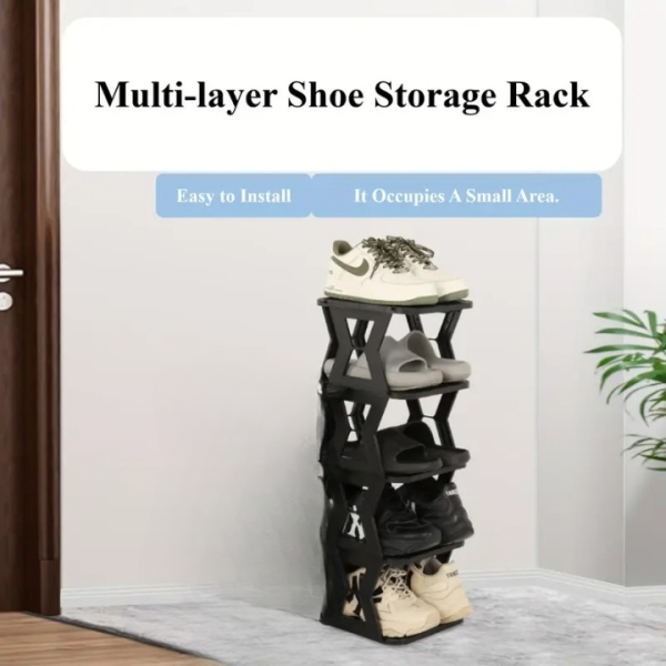 Unique X Shaped Shoe Rack 5 Floors
