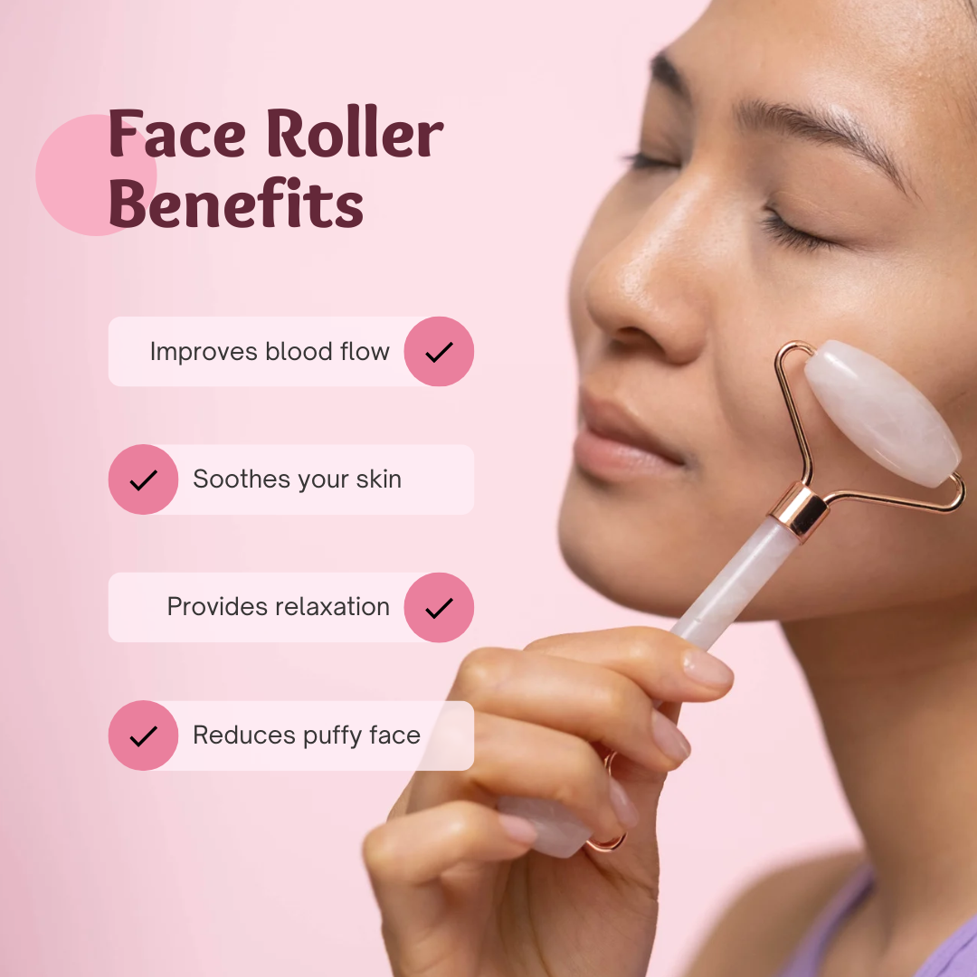 Flawless Jade Roller With Stone (marble)