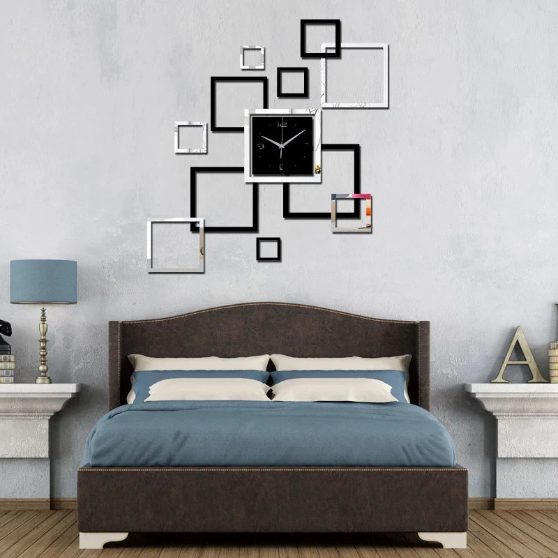 3d acrylic - Mirror effect ring wall clock