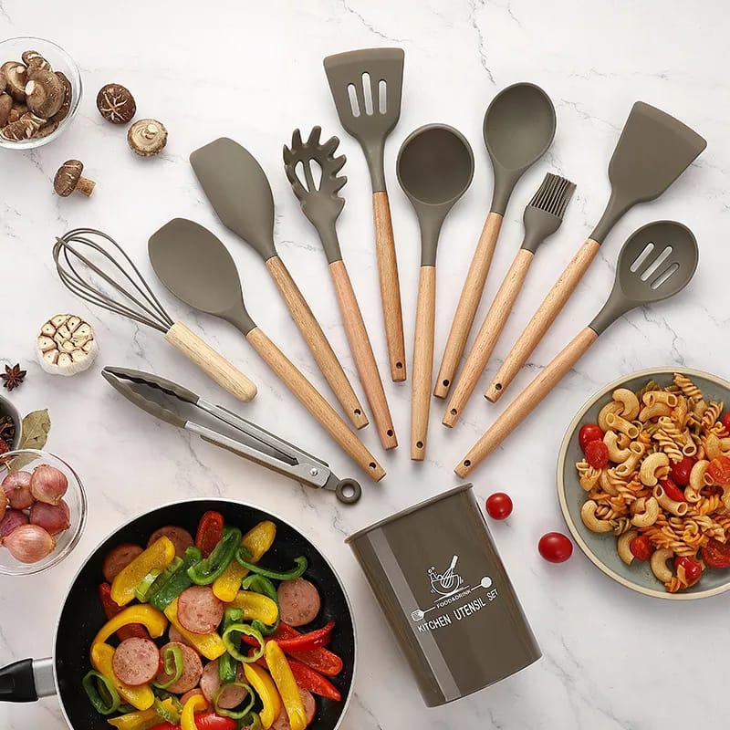 12 Pcs Silicone Cooking Utensils