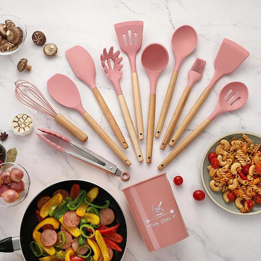 12 Pcs Silicone Cooking Utensils