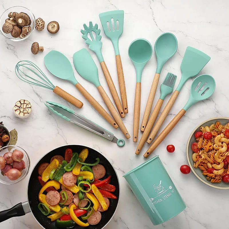 12 Pcs Silicone Cooking Utensils