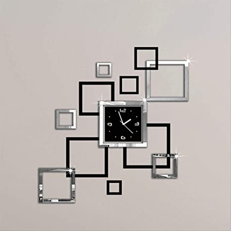 3d acrylic - Mirror effect ring wall clock
