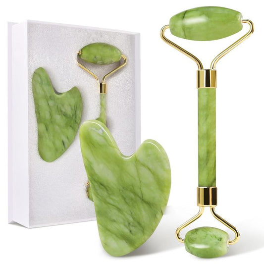 Flawless Jade Roller With Stone (marble)