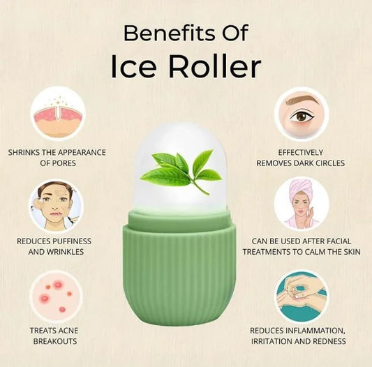 Combo Pack Marble Jade Roller With Stone Marble | Ice Roller Facial Massage | Derma Roller